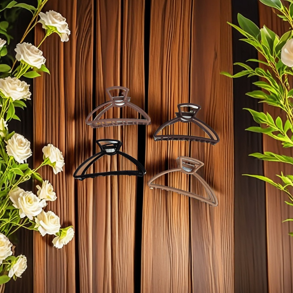 时尚11公分奶茶色系4色合金抓夹 稳固耐用 发饰发夹 头饰女士发饰品