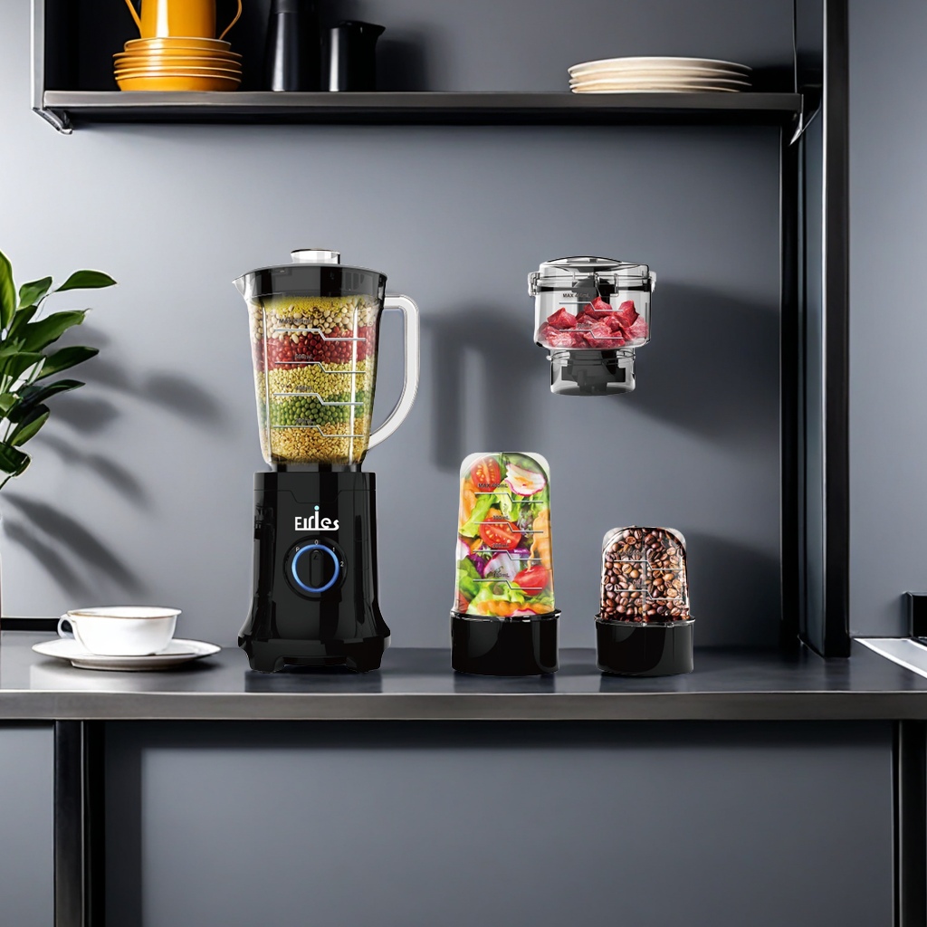 Factory direct supply of cross-border four-in-one portable juicer, meat grinder, juice grinder, 0.8L multi-functional household small juicer details Picture