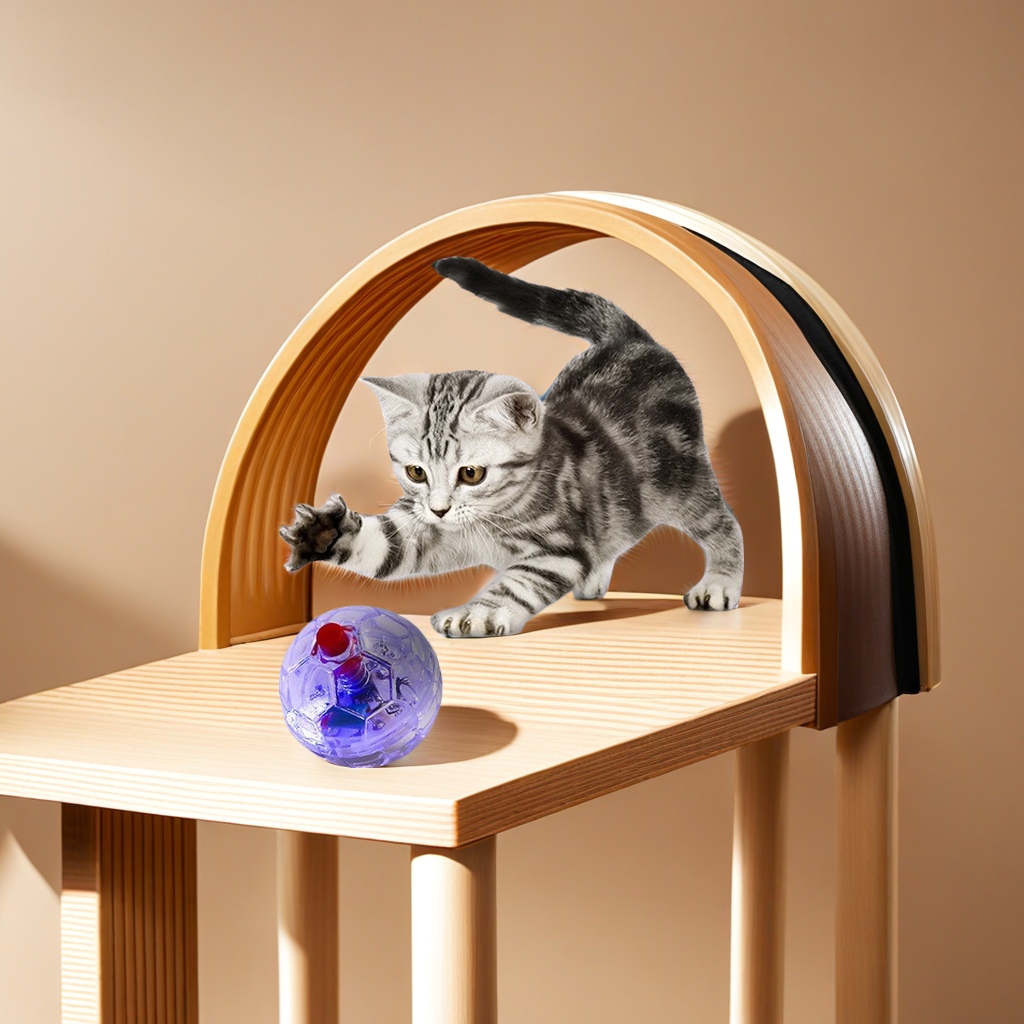 Object Light Intelligent Fun Cat Ball Sports Interactive Entertainment Cat Toys From Hi Football Set Plastic Cat Toys Safe And Durable