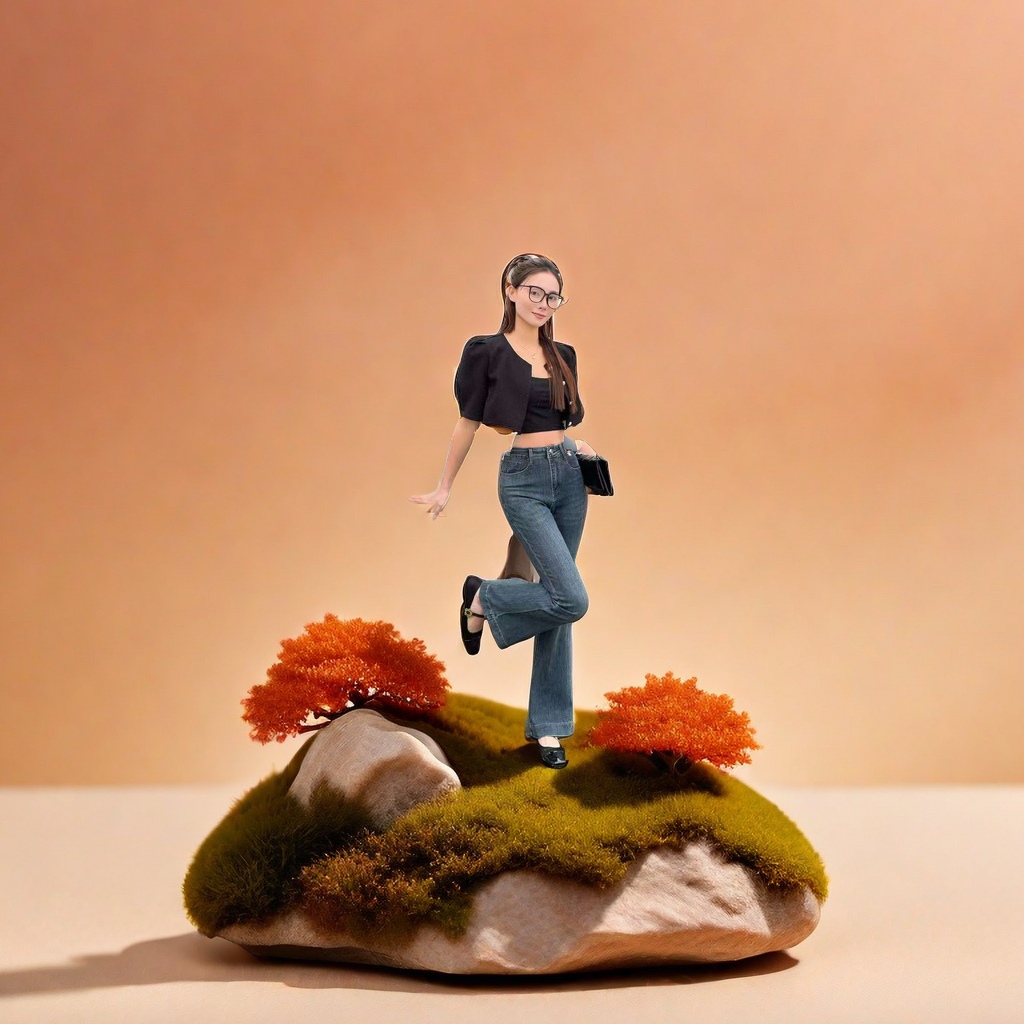 Guangzhou women's wide-leg jeans are fashionable and trendy, comfortable and breathable. Tight-fitting jeans make women look slimmer and taller, perfectly showcasing their figures details Picture