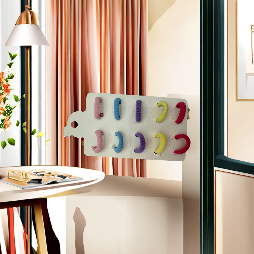 软胶卡皮巴拉毛巾圈10件套 头发束发器简约耐用不伤发发圈女士日常发饰细节图