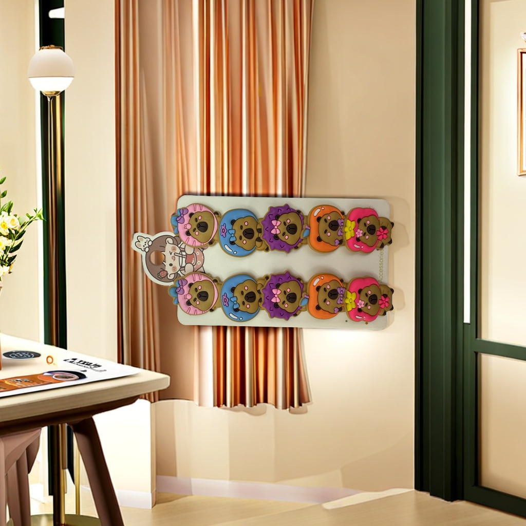 软胶卡皮巴拉毛巾圈10件套 头发束发器简约耐用不伤发发圈女士日常发饰产品图