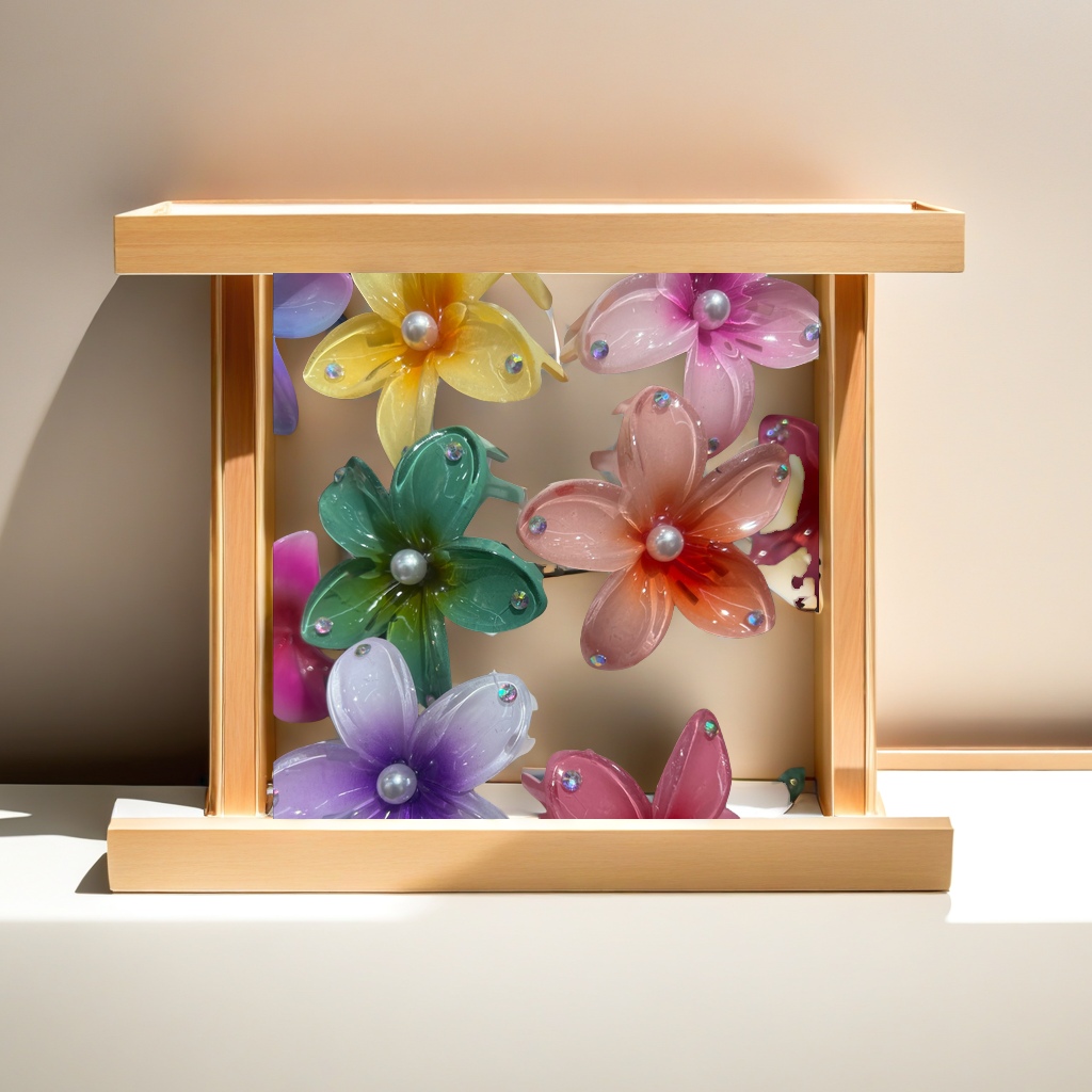 时尚简约发饰女士头发抓夹 优雅耐用发夹子 韩版甜美头饰发抓夹 美发工具配件细节图