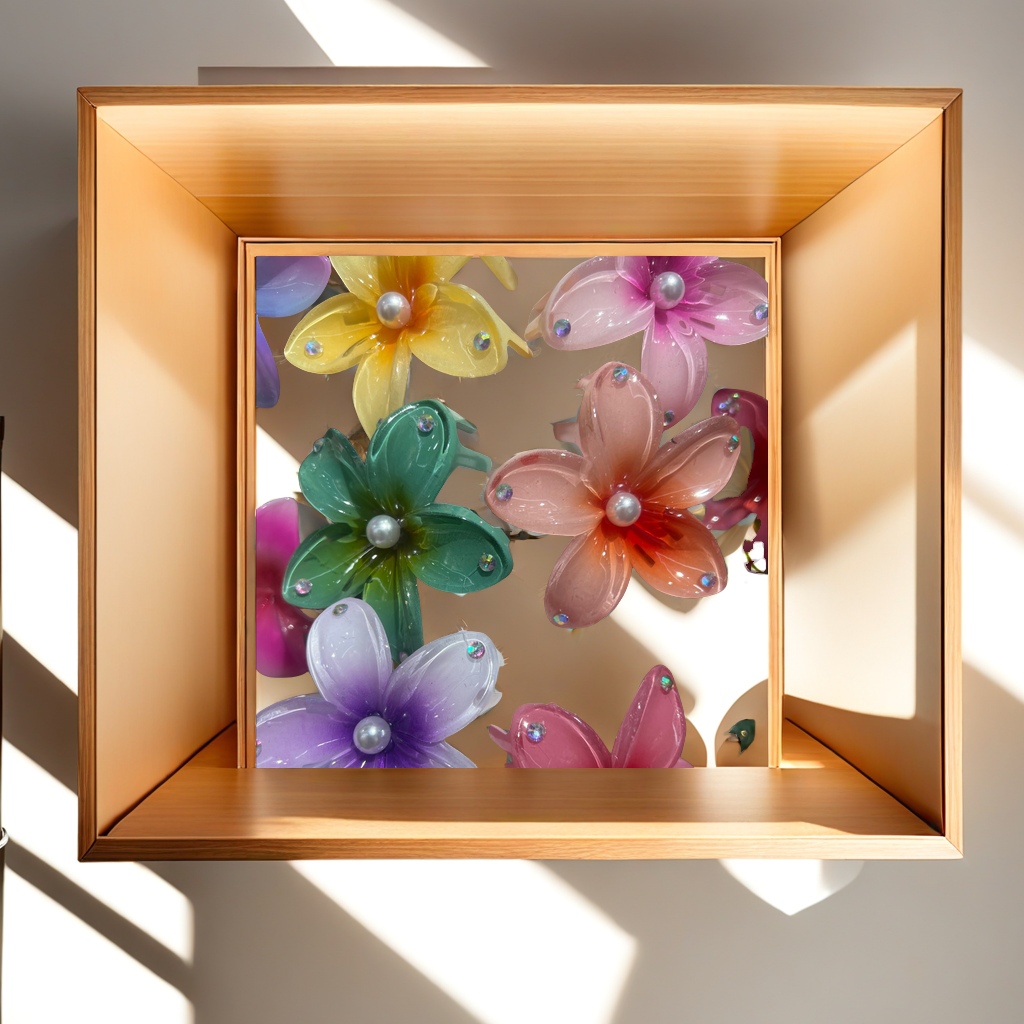 时尚简约发饰女士头发抓夹 优雅耐用发夹子 韩版甜美头饰发抓夹 美发工具配件产品图