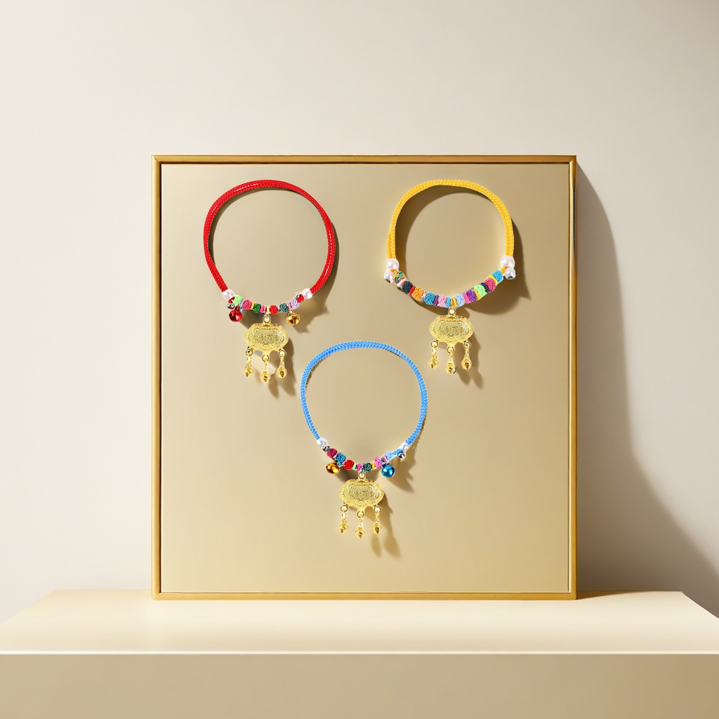 British Shorthair doll Bichon Frise Teddy dog special dog collar, cat collar with bell safety lock design, dog collar, cat neck collar decorated with Chinese knot elements Item Picture