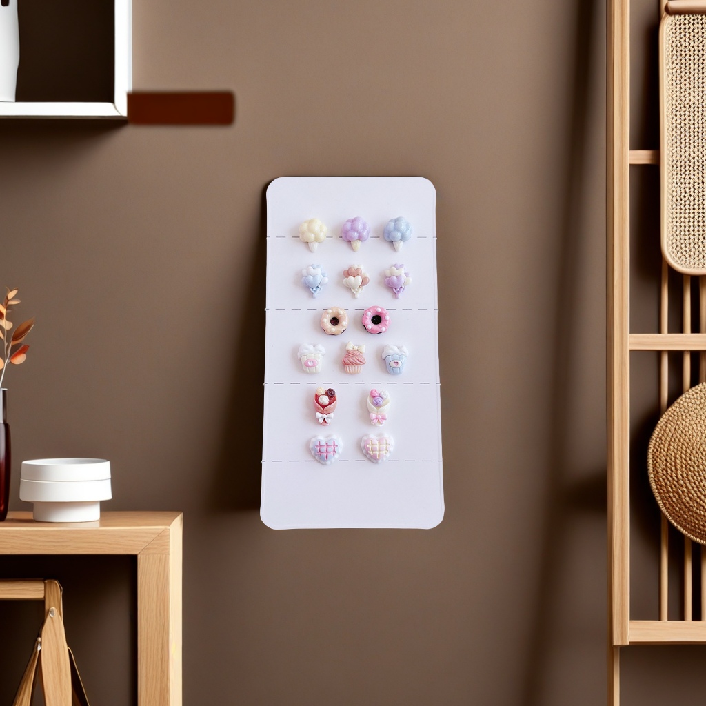Special Miss Mini accessories collection Material Paste DIY accessories Hair accessories Hair clips Buttons accessories Pen caps pen boxes Creative ceiling light style random details Picture
