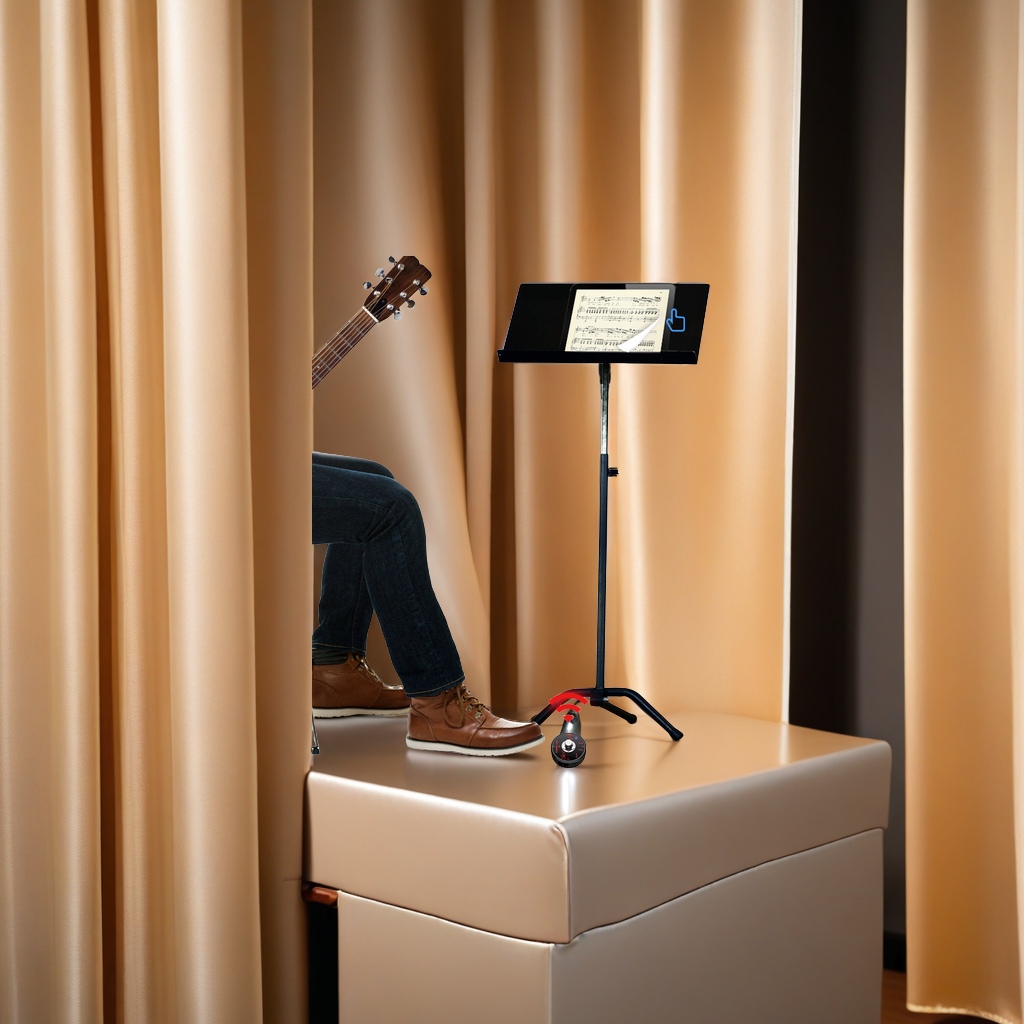 Wholesale musical instrument accessories, wireless Bluetooth page-turning device, guitar and piano dedicated sheet music screen-swiping device, Kuaishou Douyin, remote photo-taking controller, essential tools for music creation Specification image