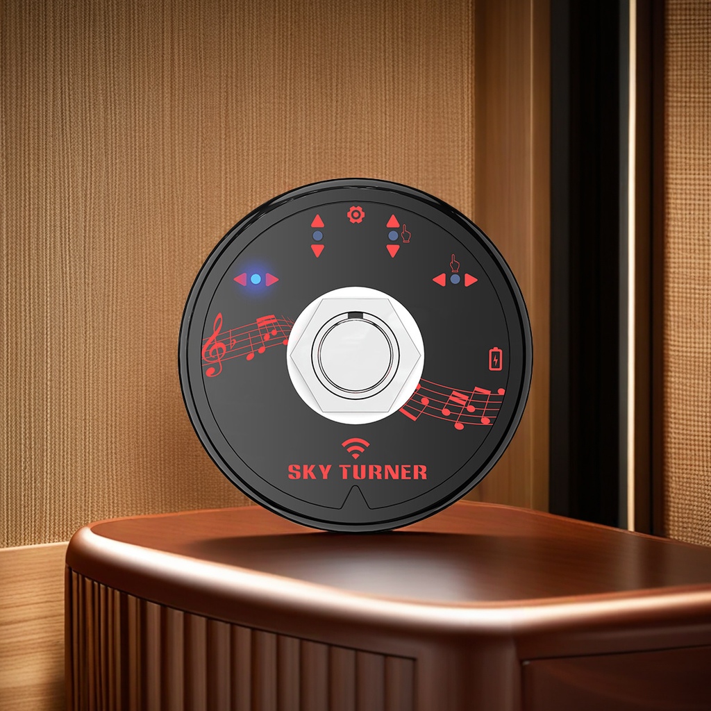 Wholesale musical instrument accessories, wireless Bluetooth page-turning device, guitar and piano dedicated sheet music screen-swiping device, Kuaishou Douyin, remote photo-taking controller, essential tools for music creation Application Scenario
