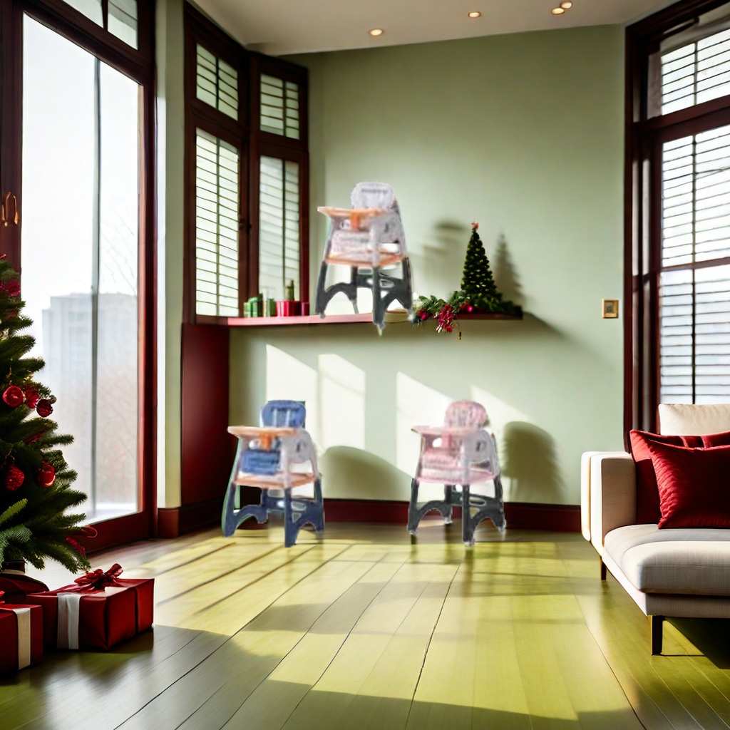 "Portable plastic dining chair for children - safe, stable, anti-slip, wear-resistant and easy to clean Specification image