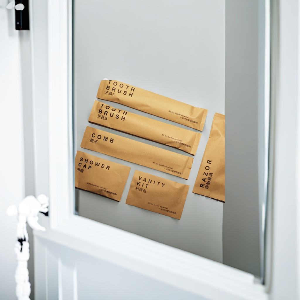 Hotel and homestay disposable toiletries set, complete travel hotel household toothbrushes, toothbrushes, slippers disposable hotel supplies set, light, hygienic and easy to carry Item Picture