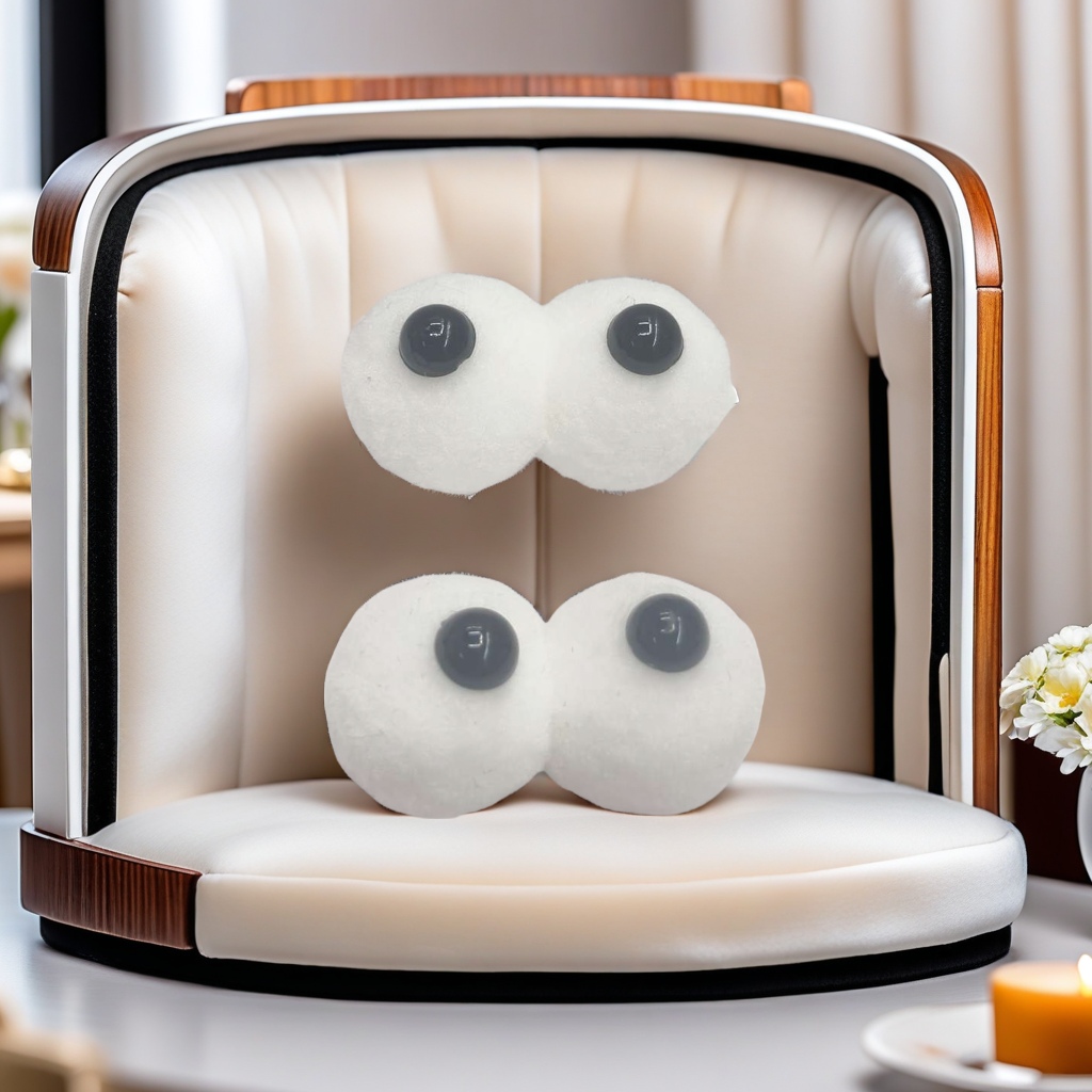 白色毛绒质地四厘米直径眼镜玩具 配黑色眼珠形象可爱 适用各类毛绒玩具制作修补 增添灵动神态 手工爱好者DIY理想配件