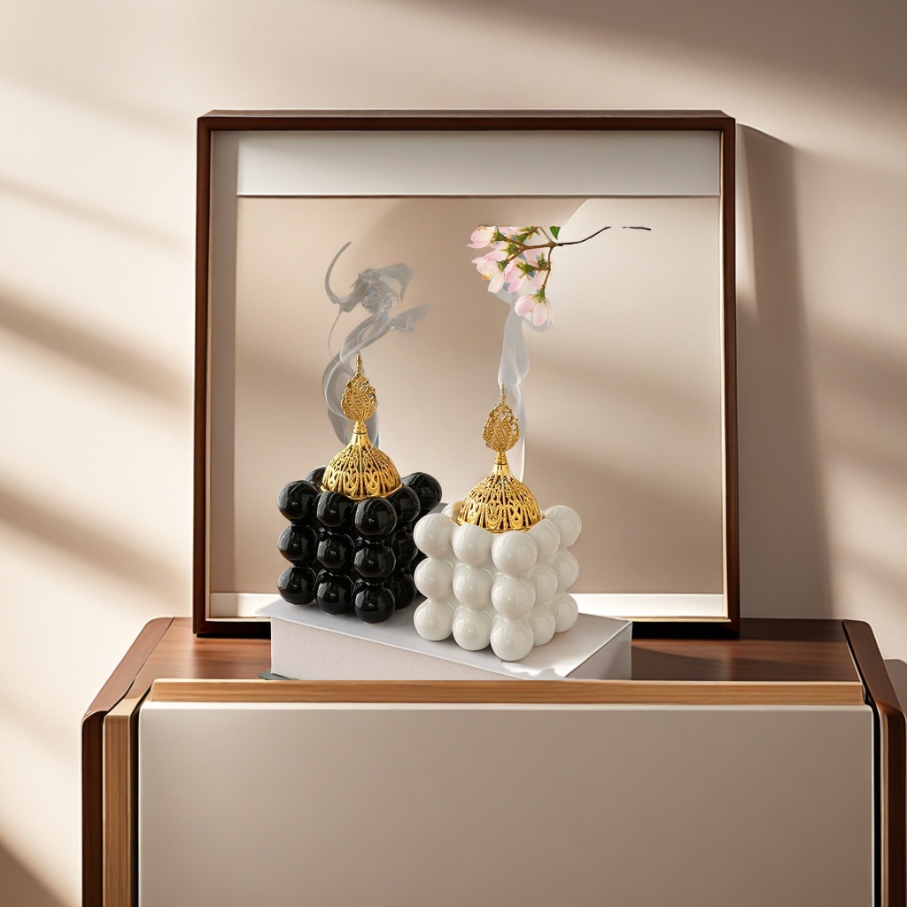 Exquisite ceramic aromatherapy ornaments for home decoration exude an elegant charm and unique design, enhancing the quality of life details Picture