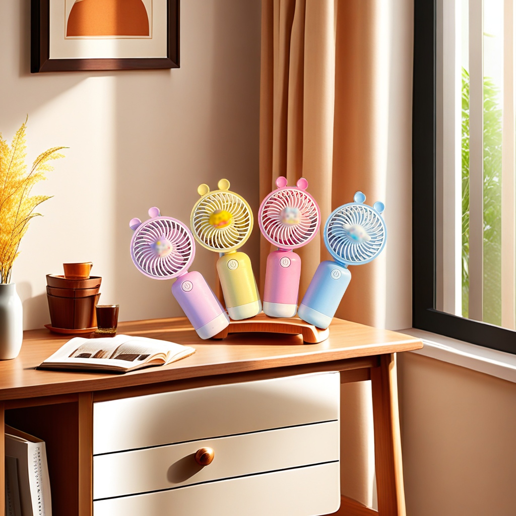 Kapibala High Wind Power USB Charging Mini Handheld Electric Fan, student portable small fan, gift model, rechargeable and convenient electric fan details Picture