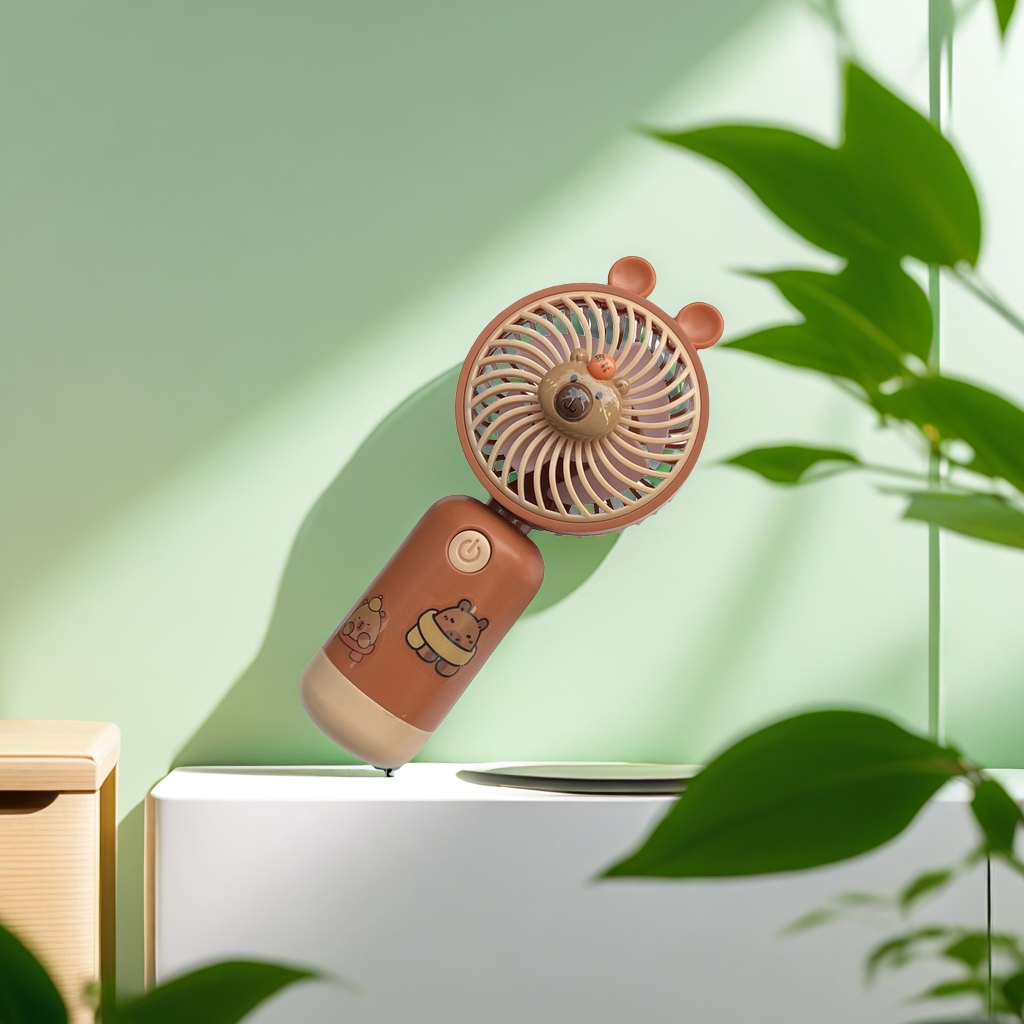 Kapibala High Wind Power USB Charging Mini Handheld Electric Fan, student portable small fan, gift model, rechargeable and convenient electric fan Item Picture