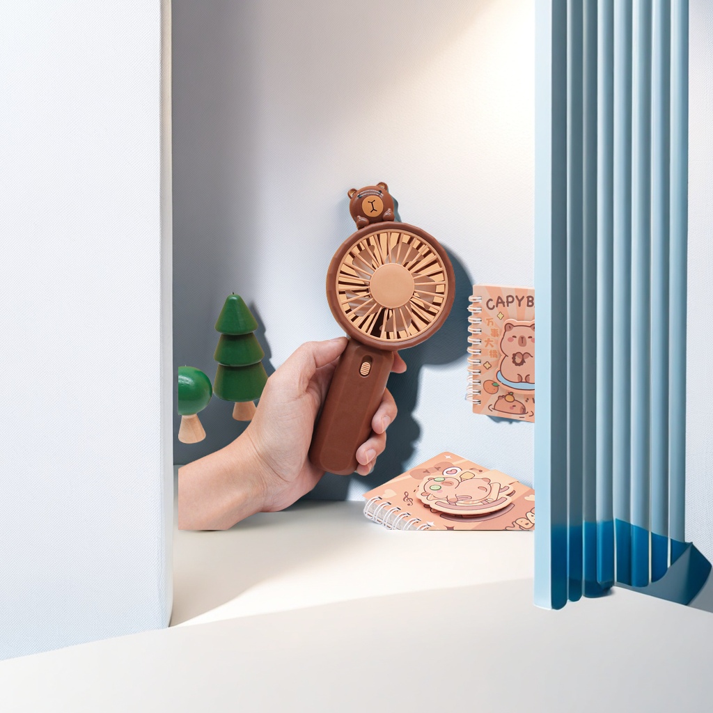 Cross-Border New Usb Rechargeable Mini Fan Handheld Hanging Dual-Purpose Small Fan Portable Blowing Complementary Food Wind Strong Other Categories details Picture