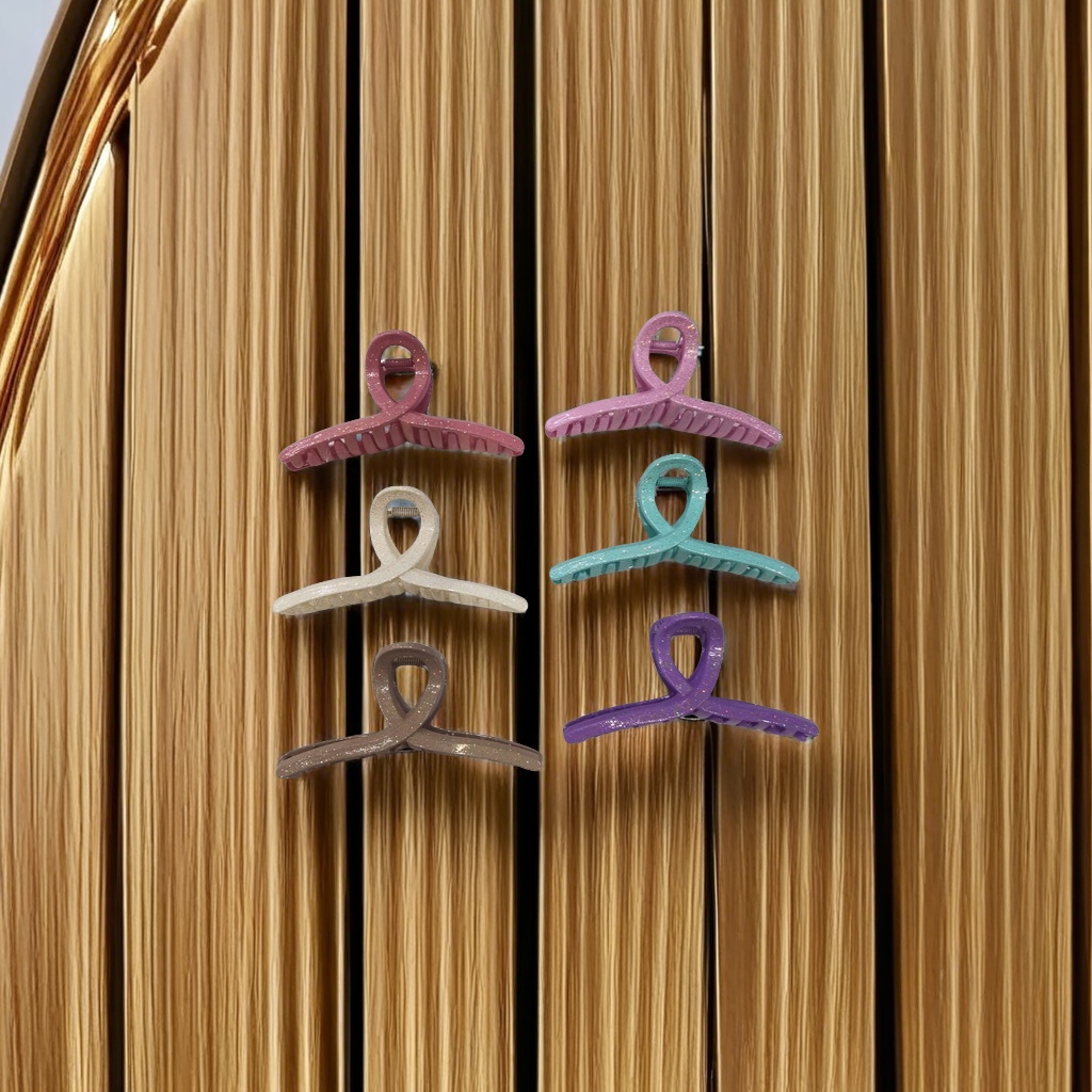 珠光实色葱粉闪粉发夹抓夹产品图