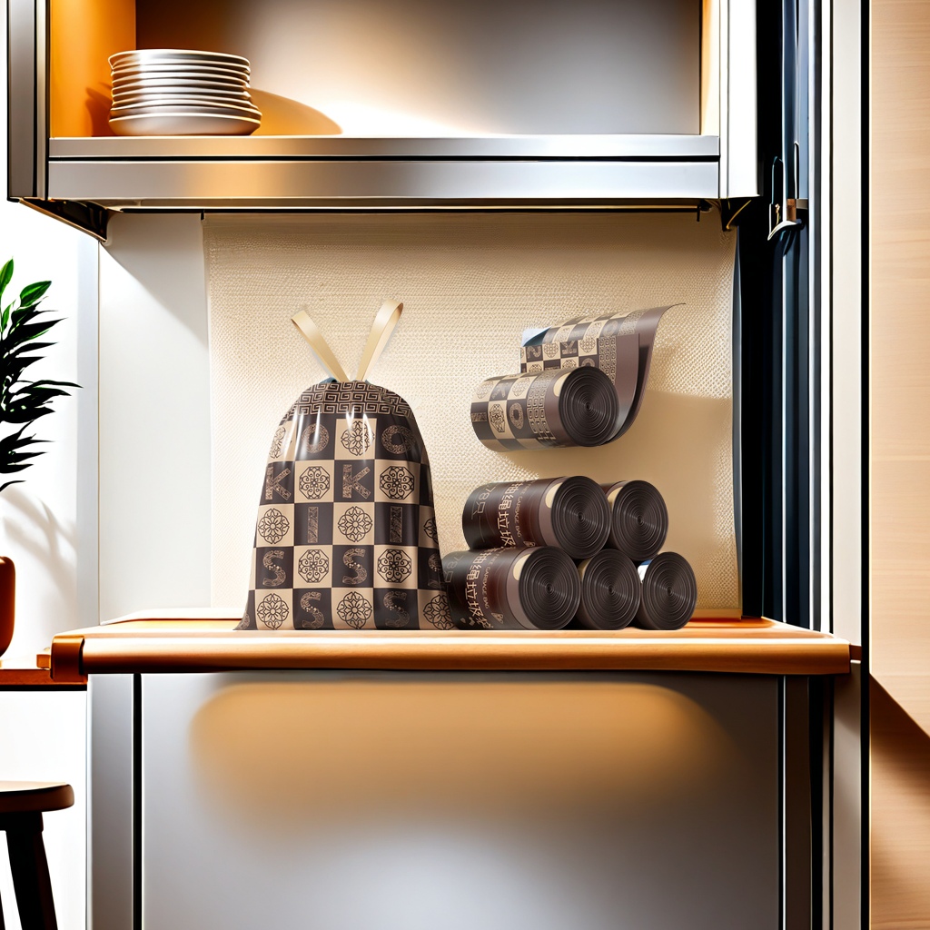 免撕抽绳家用垃圾袋 加厚款不易破 防漏耐高温 带拎手提式设计 代发垃圾袋实用环保