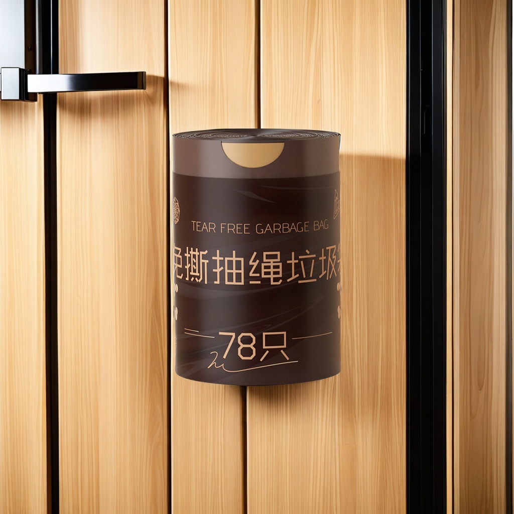 垃圾袋/垃圾袋加厚/背心垃圾袋/抽绳垃圾袋/垃圾桶垃圾袋白底实物图