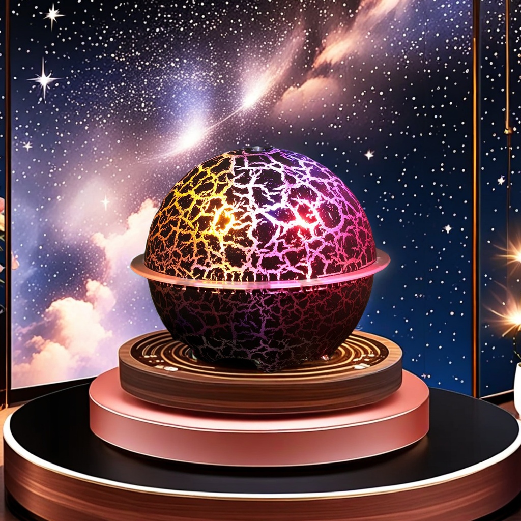 New Usb Plug-In Astronaut Crack Starry Projection Light Aromatherapy Machine Eternal Flower Atmosphere Light Humidifier Space Exploration Topics Other Categories