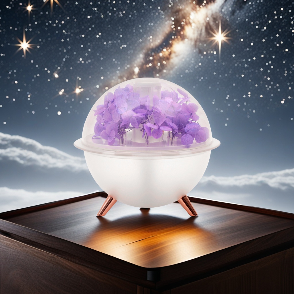 New Usb Plug-In Astronaut Crack Starry Projection Light Aromatherapy Machine Eternal Flower Atmosphere Light Humidifier Space Exploration Topics Other Categories Item Picture