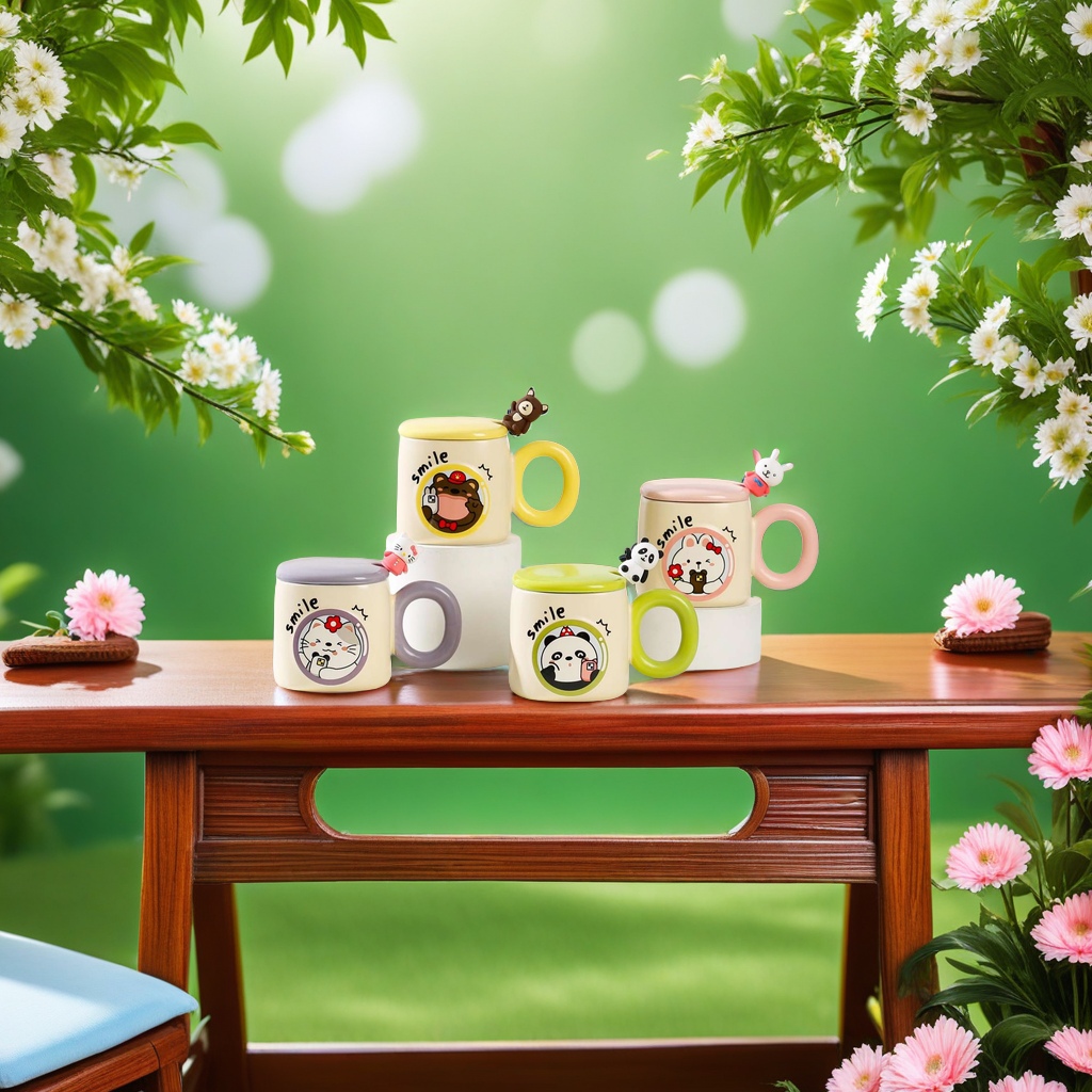 Ceramic coffee cups, mugs, exquisite ceramic cups, coffee souvenirs, elegantly enjoy afternoon tea time Specification image