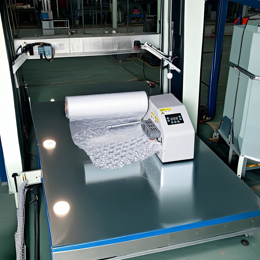 The fully automatic gourd film inflation machine is a dedicated inflation equipment for bubble film, bubble pillows and bubble bags. It is fast and efficient in inflating gourd bubble air cushion film and air column bags