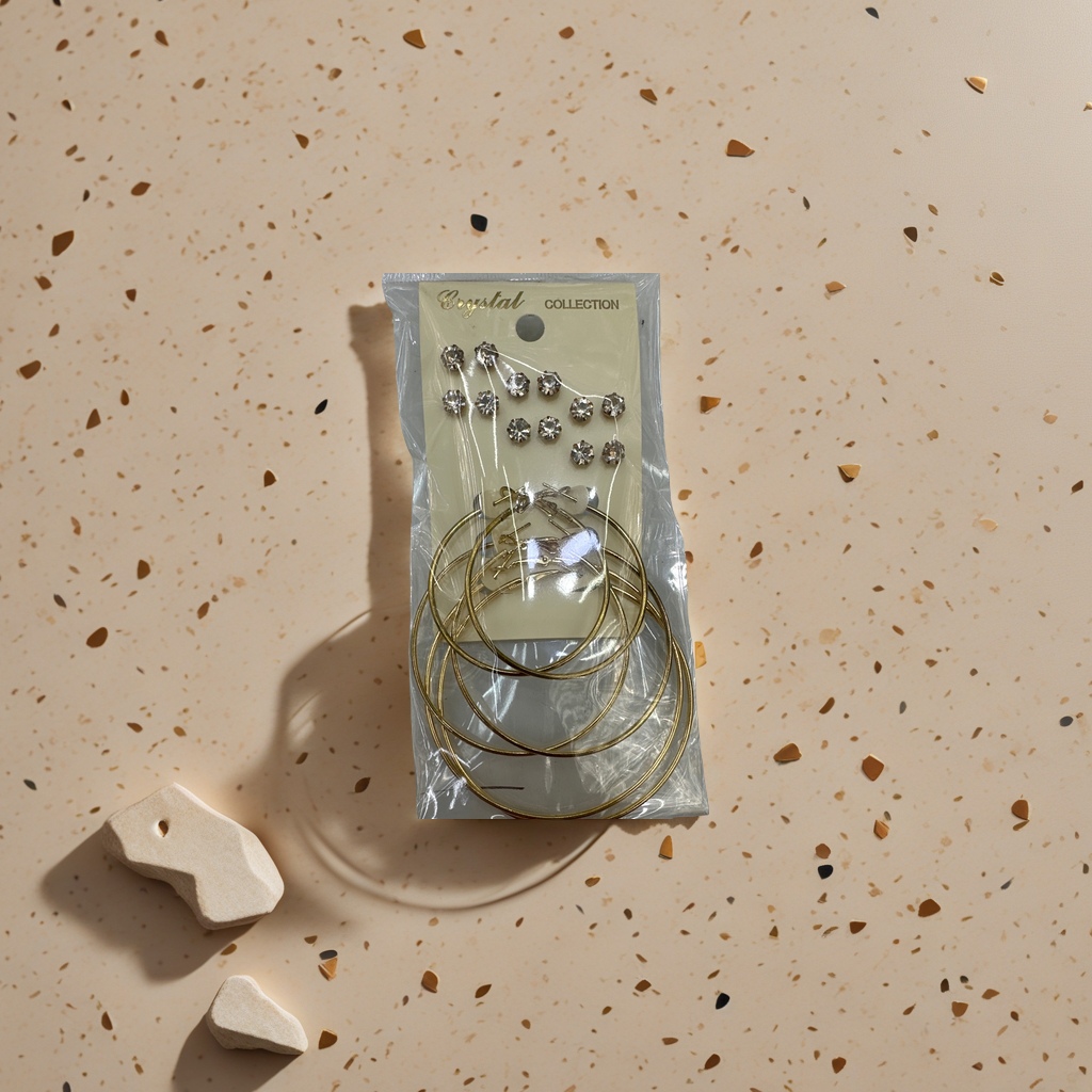 时尚潮流铁丝耳环耳钉套装 简约个性耳饰女士首饰配件