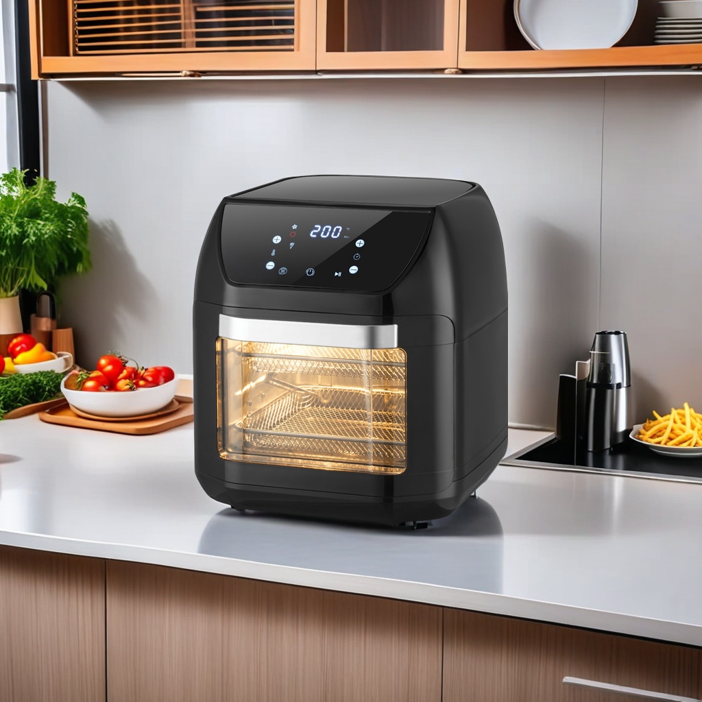 Cross-border foreign trade 12-liter large-capacity air fryer, household smart electric oven, French fries machine, multi-functional electric fryer, healthier and more convenient cooking details Picture