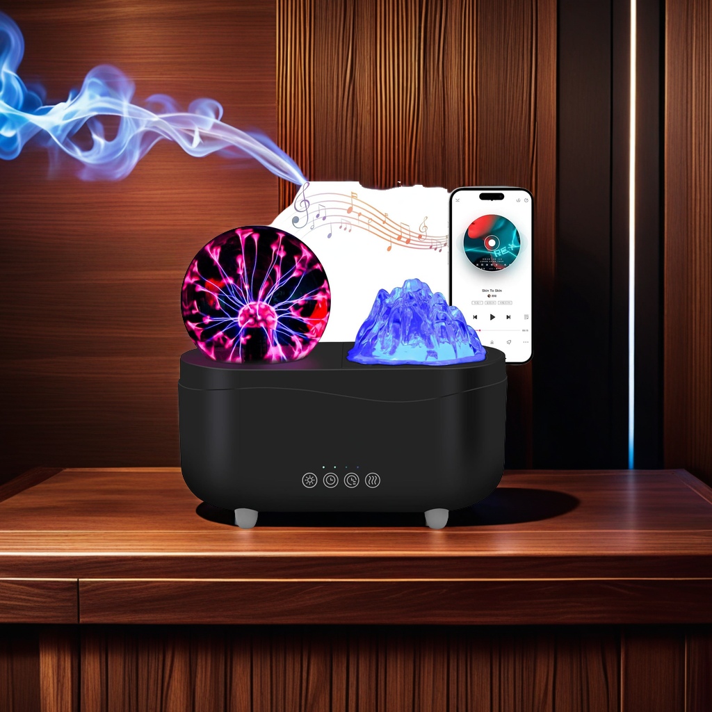 Magic Ball Seven Color Flame Aroma Smart Humidifier Large Spray Home Pickup Bluetooth Speaker Diffuser Other Categories New On The Market Specification drawing