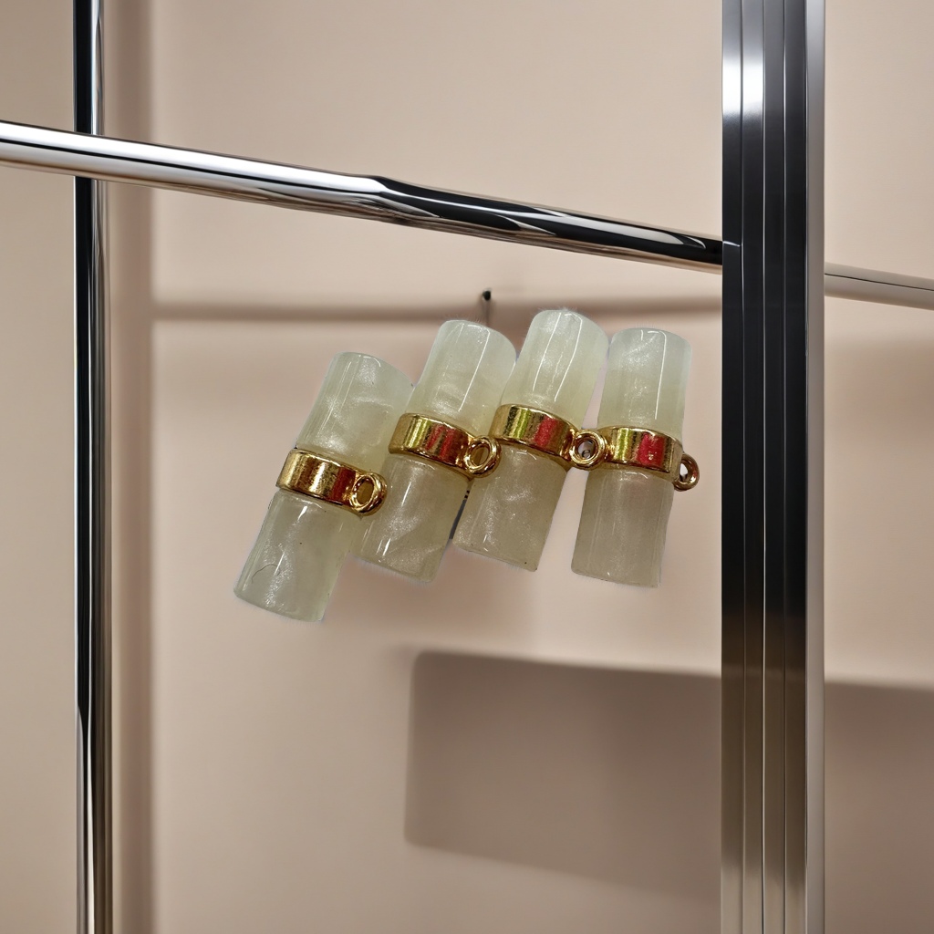 新款牛角扣长条异形纽扣羊绒毛大衣外套风衣小香风不规则扣子 高档时尚精致钮扣装饰品