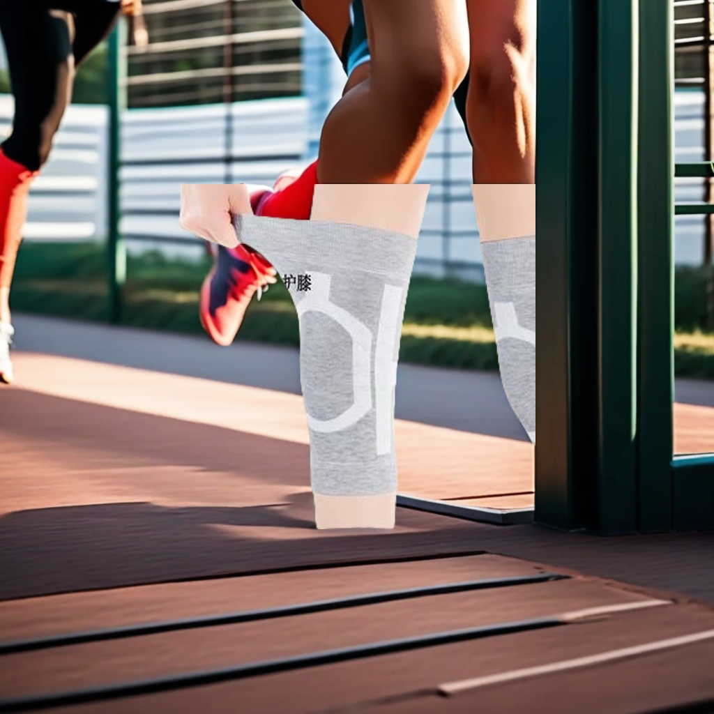 Manufacturers direct sales of Japan thin non-slip knee pads do not slip legs do not slide suitable for running sports knee pads wholesale discount high quality sports equipment details Picture
