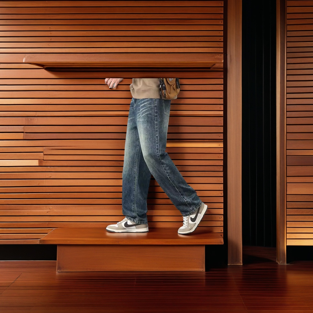 牛仔裤男士直筒休闲/男装/牛仔裤/男裤加肥加大/牛仔细节图