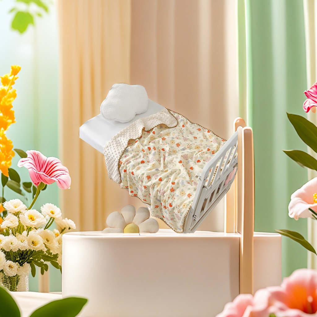 婴儿绉布豆豆被卡通儿童春夏季小被子幼儿园加绒午睡盖被产房襁褓 http://detail.m.1688.com/page/index.htm?offerId=879872051805细节图