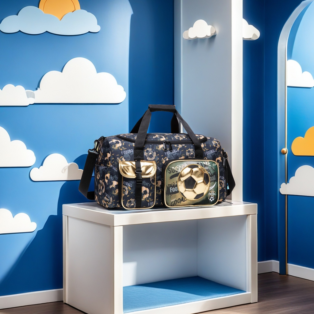 儿童旅行包白底实物图