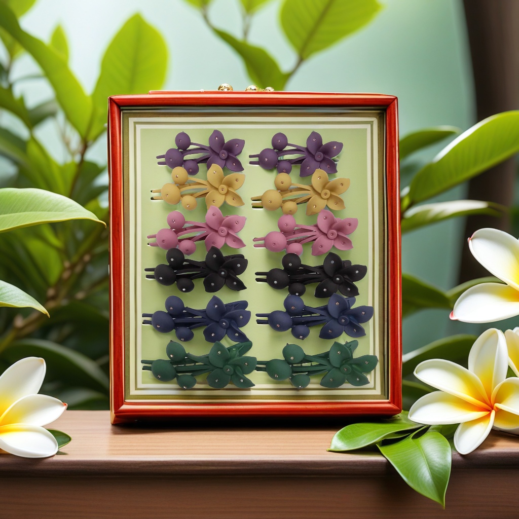 This trendy egg flower duck clip hair accessory with a touch of diamonds exudes a unique luster and is a fashionable and trendy headwear