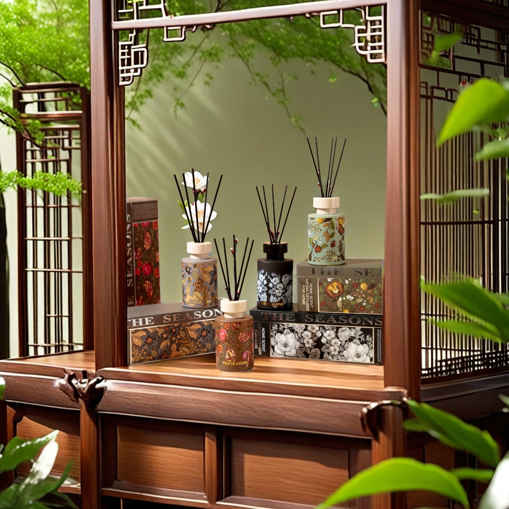 New Chinese-style flameless aromatherapy essential oil ornaments are suitable for home bedroom perfumes with long-lasting fragrance, fresh bathroom deodorizing scents, and other categories Specification image