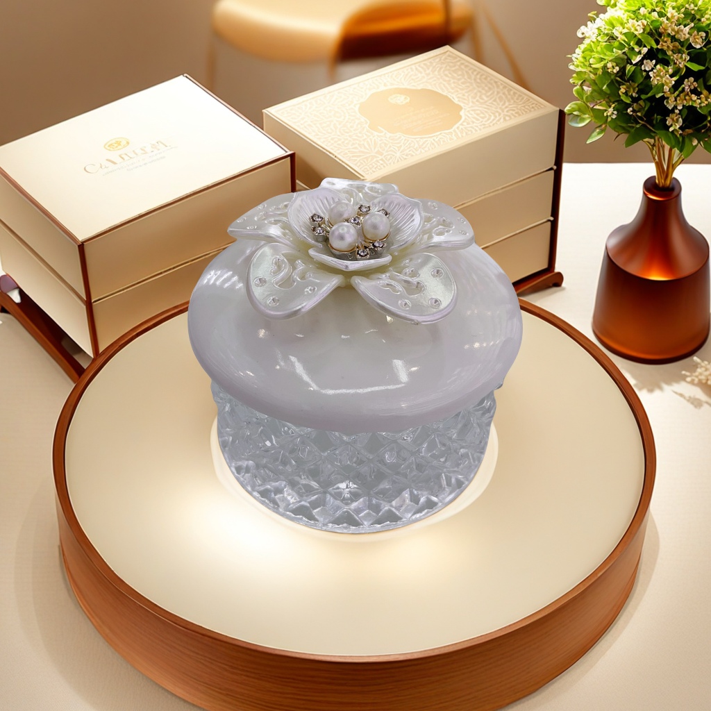 陶瓷首饰盒玻璃首饰盒糖果盒 优雅珍藏珠宝收纳盒 精致首饰收纳盒 精美礼品盒产品图