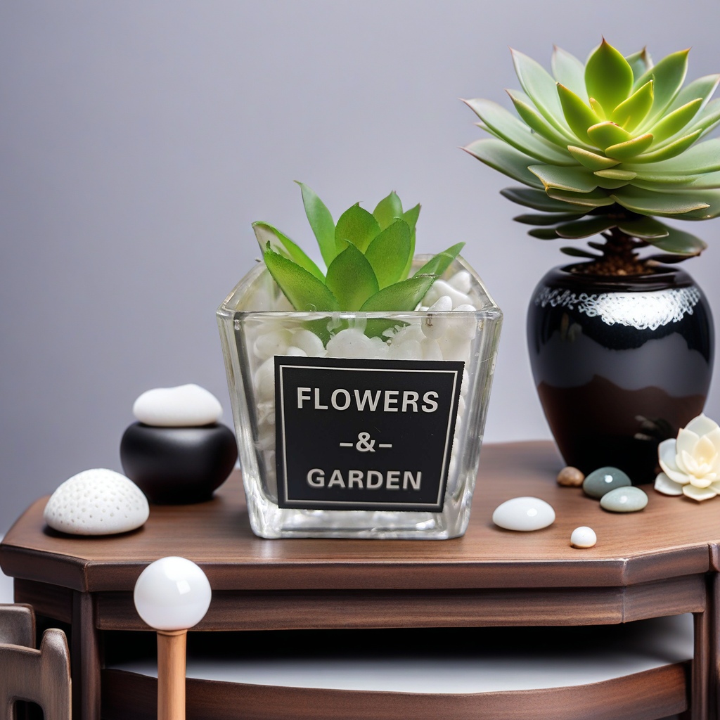 白色石子填充物 创意装饰 玻璃制品  收藏必备 仿真盆栽 仿真多肉植物配件 编号25-2 盆栽花盆