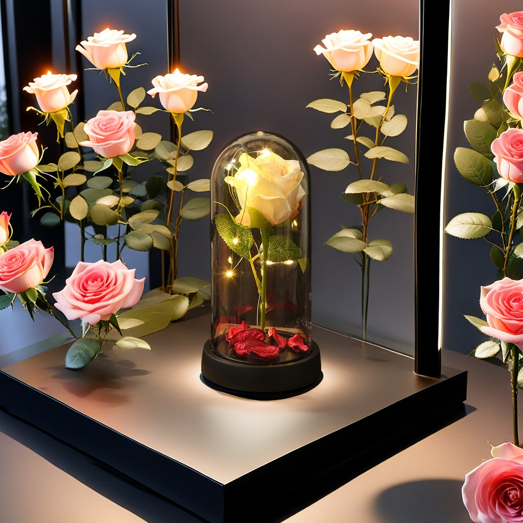 永生花玫瑰花高级香皂LED发光设计 鲜花艺术品 闺蜜生日情人节礼物 现货批发优质选择详情图4