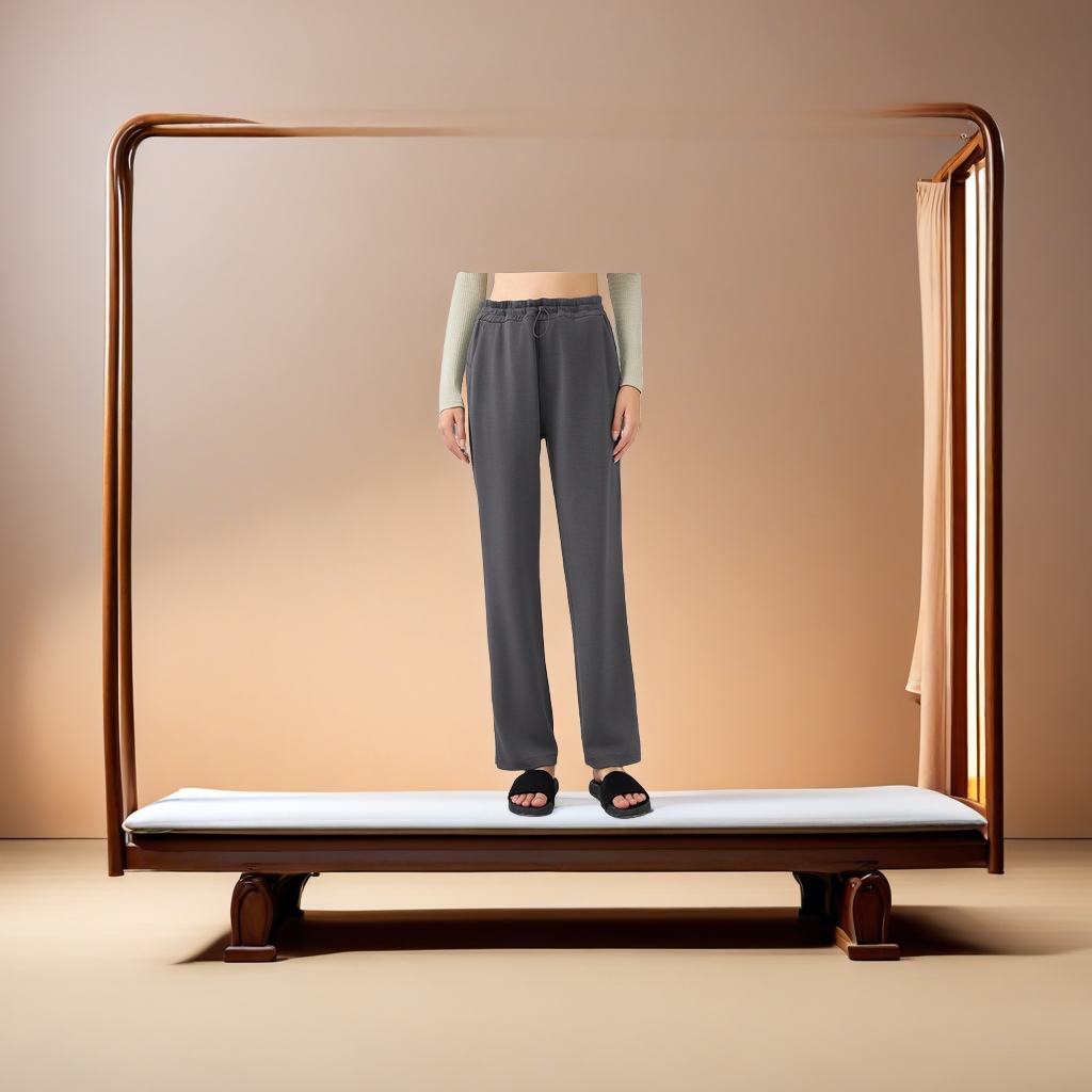 DAW167 Autumn/Winter yoga pants Women's high-waited slimming casual straight-leg pants with good drape and versatile matching loose wide-leg sports pants. Sports pants warm and comfortable Item Picture