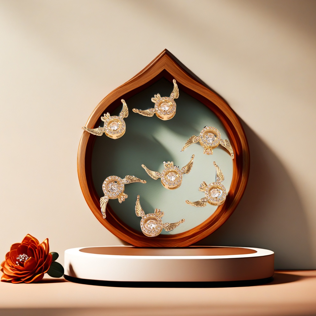 现货铜镶锆石翅膀皇冠天使之翼DIY饰品配件 手链项链吊坠配饰批发 精美耐用时尚潮流