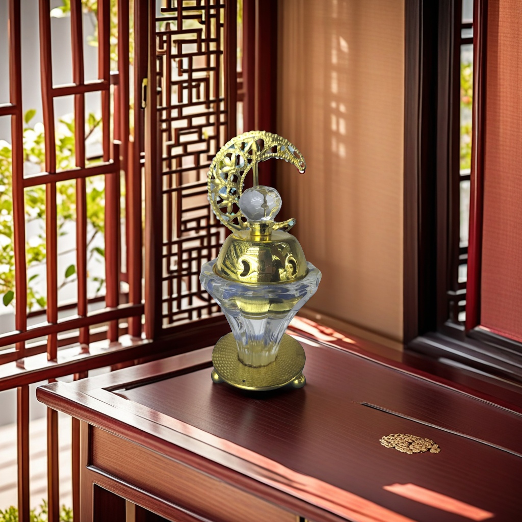 穆斯林星月系列水晶金属香炉工艺品 家居装饰品 