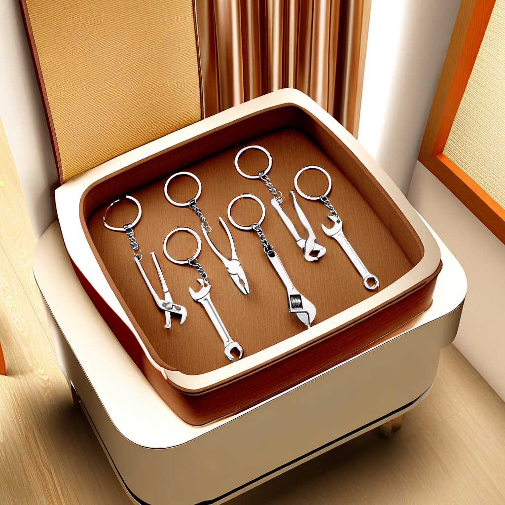 创意多功能工具钥匙扣 便携式迷你工具组合便捷携带实用耐用钥匙挂件