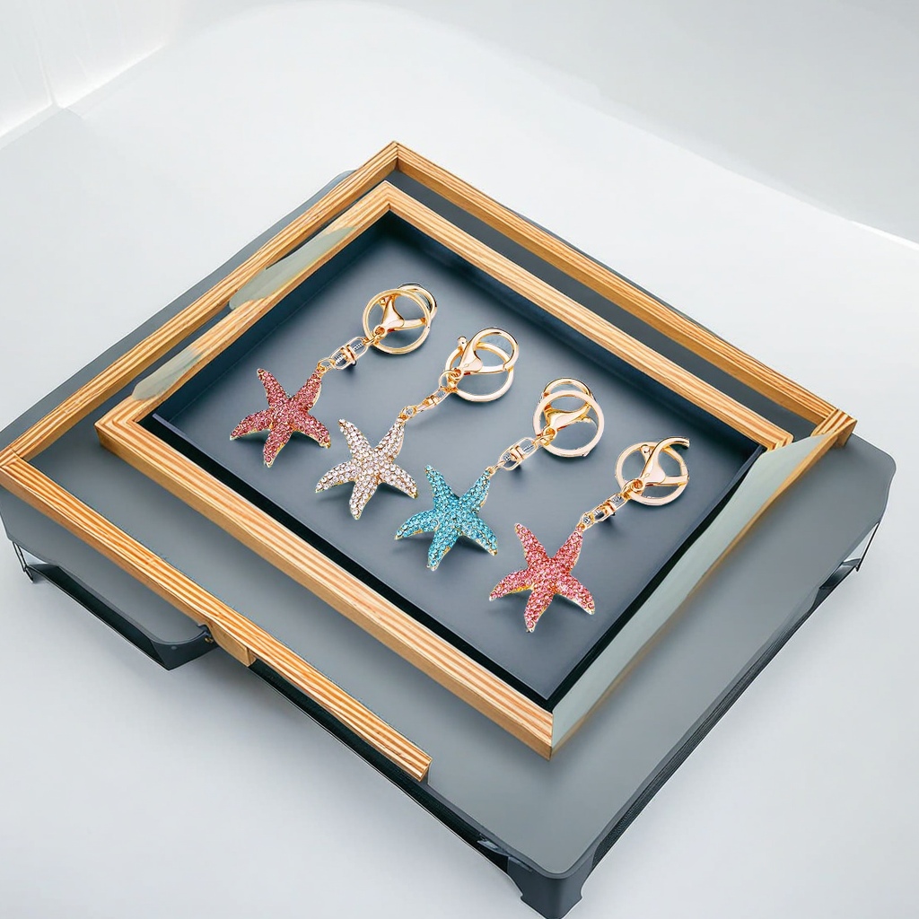 海洋系列精致饰品 钻石钥匙扣 个性创意挂饰 时尚潮流小物品产品图