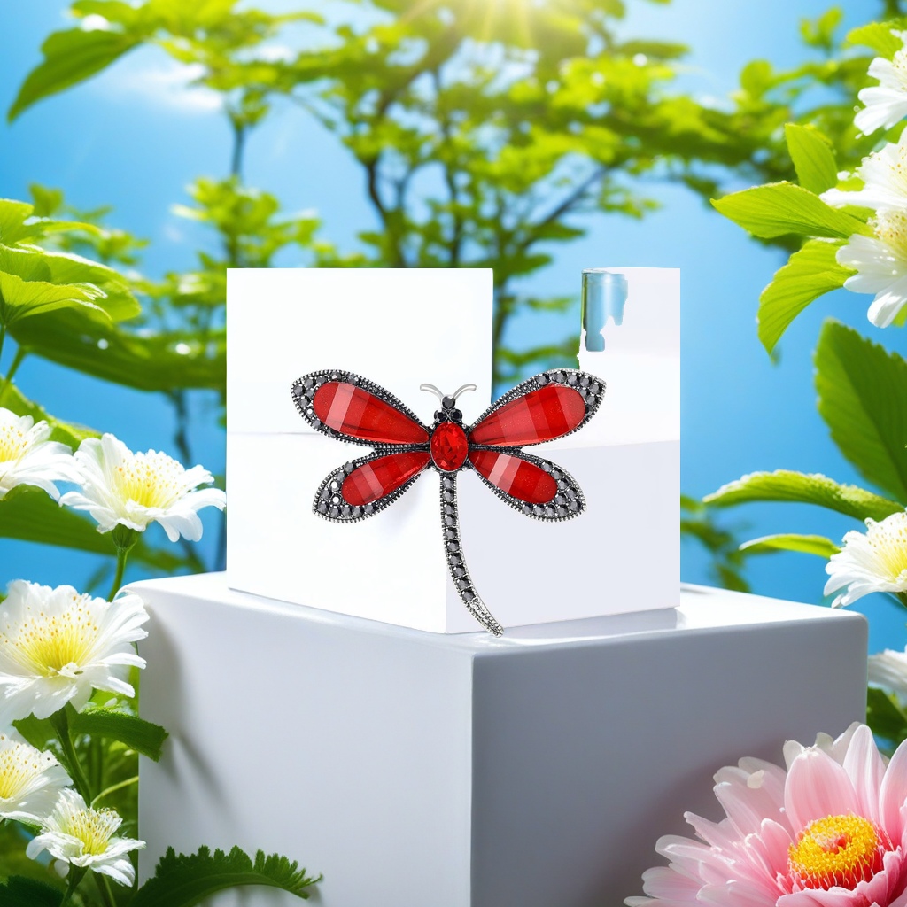 An insect and dragonfly brooch, a high-end lady's exquisite and luxurious brooch, a design sense, a suit accessory