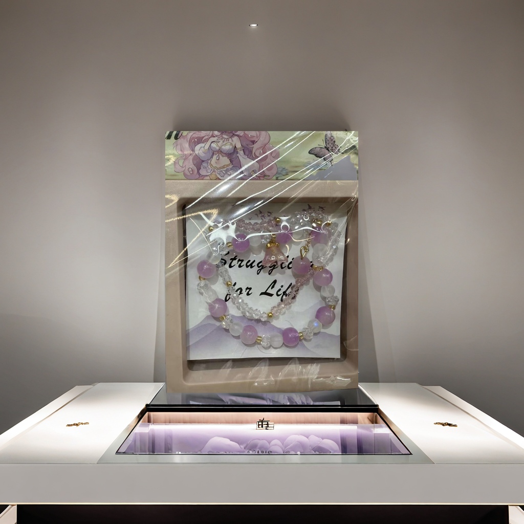 The purple and yellow crystal pendant is a high-end and elegant necklace, a fashionable accessory. It is exquisitely handcrafted with a unique design that is beautiful and charming Specification image