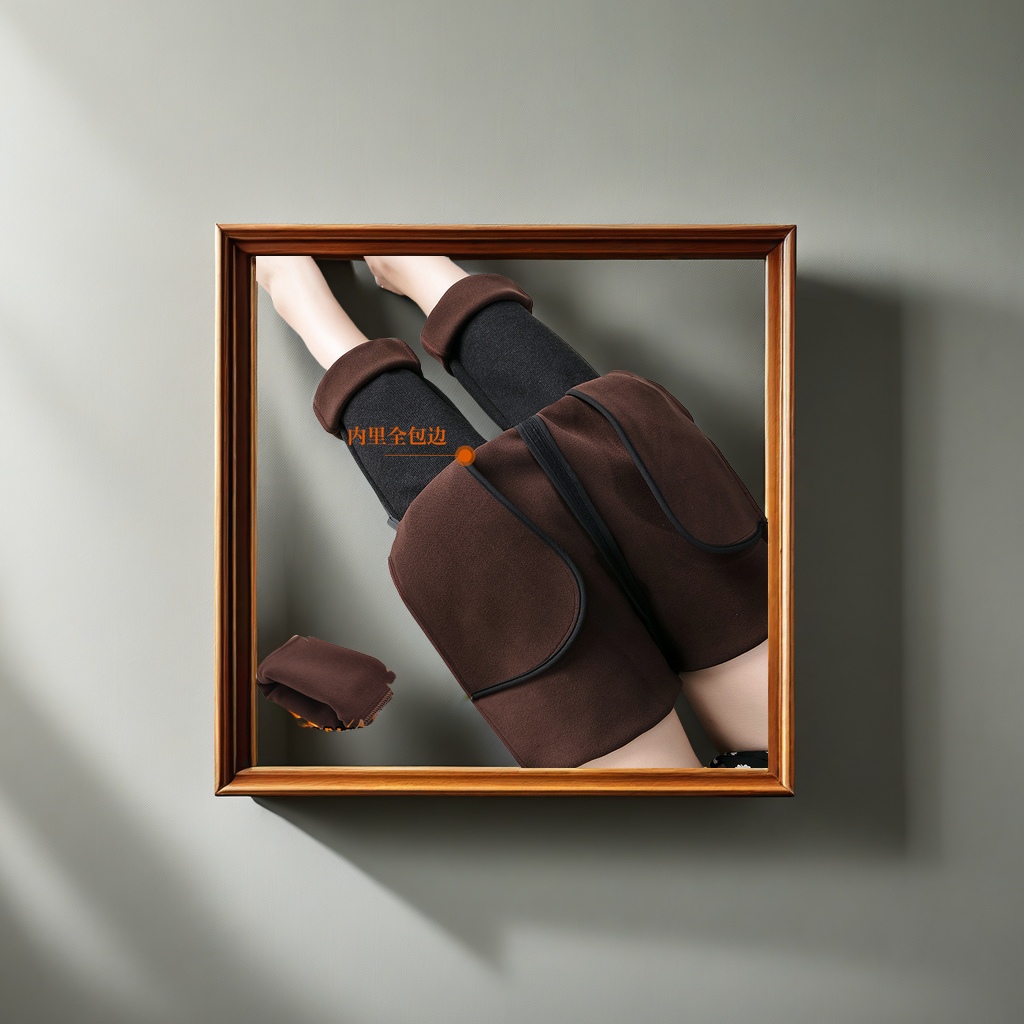 The new women's casual pants for the 2024 autumn and winter season are fleece, thickened, high-waisted, and tight-fitting, with a nine-tenths stretch straight leg. They are warm, comfortable, fashionable and trendy details Picture