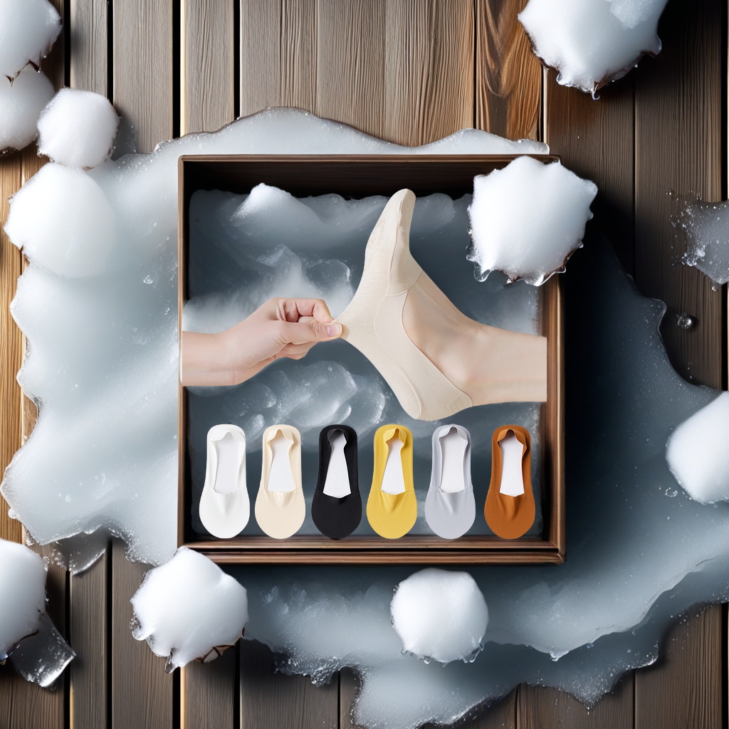 冰丝薄款纯棉底女士船袜 夏季浅口隐形短袜 搭配凉鞋单鞋的夏天短款袜子