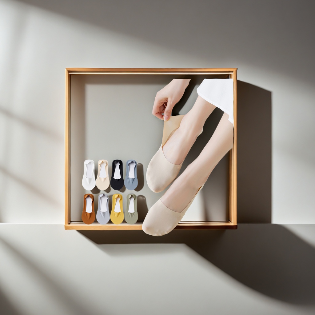 冰丝薄款纯棉底女士船袜 夏季浅口隐形短袜 搭配凉鞋单鞋的夏天短款袜子详情图2