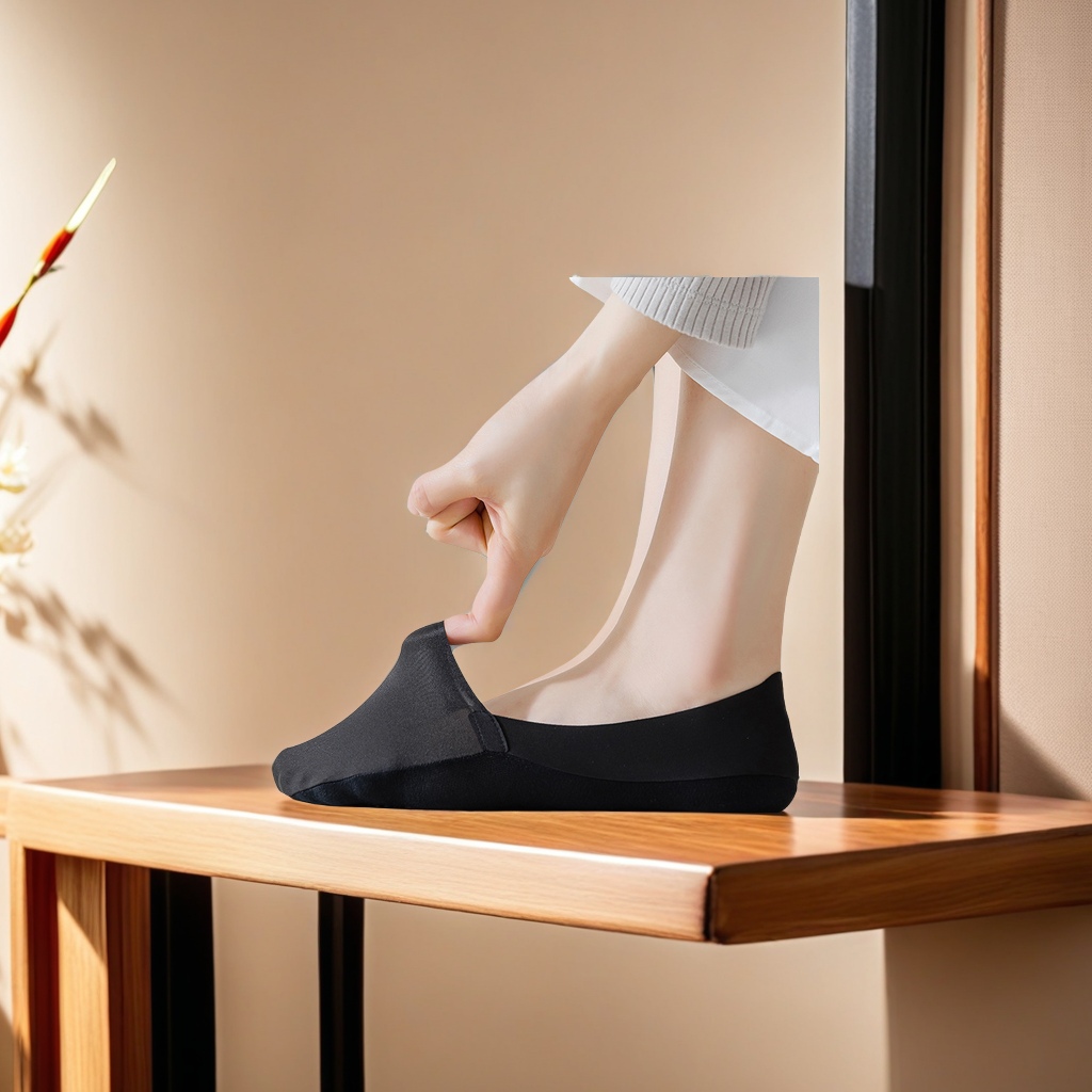 冰丝薄款纯棉底女士船袜 夏季浅口隐形短袜 搭配凉鞋单鞋的夏天短款袜子详情图3